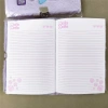 Export to South America locked plush notebook, A5 plush embroidered patch penguin color page locked diary notebook Item Picture